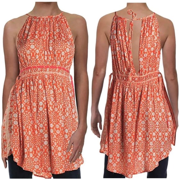 Free People Mid Summers Day Dress in Cayenne Combo - Picture 12 of 12